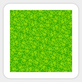 Bikes Green Pattern Sticker